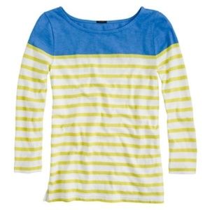 J. Crew Colorblock stripe boatneck tee M